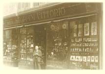 Il negozio Stoppini in una foto del 1923